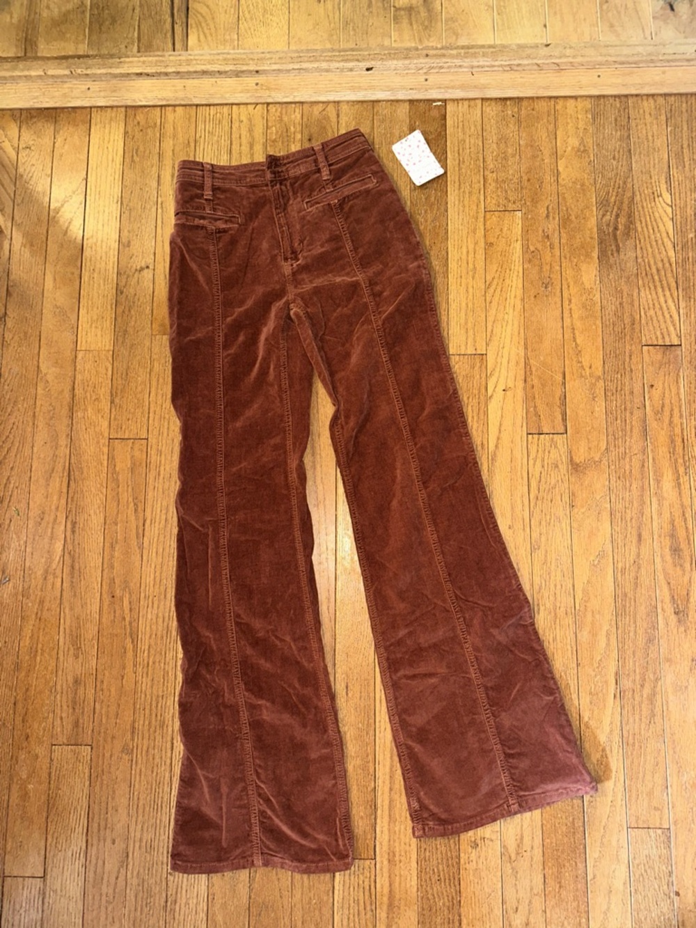 Free People Firecracker Flare Corduroy Jeans “Broke Button” needs repaired - Picture 3 of 13